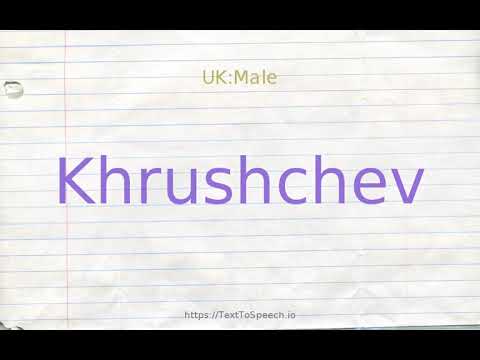 How to pronounce khrushchev