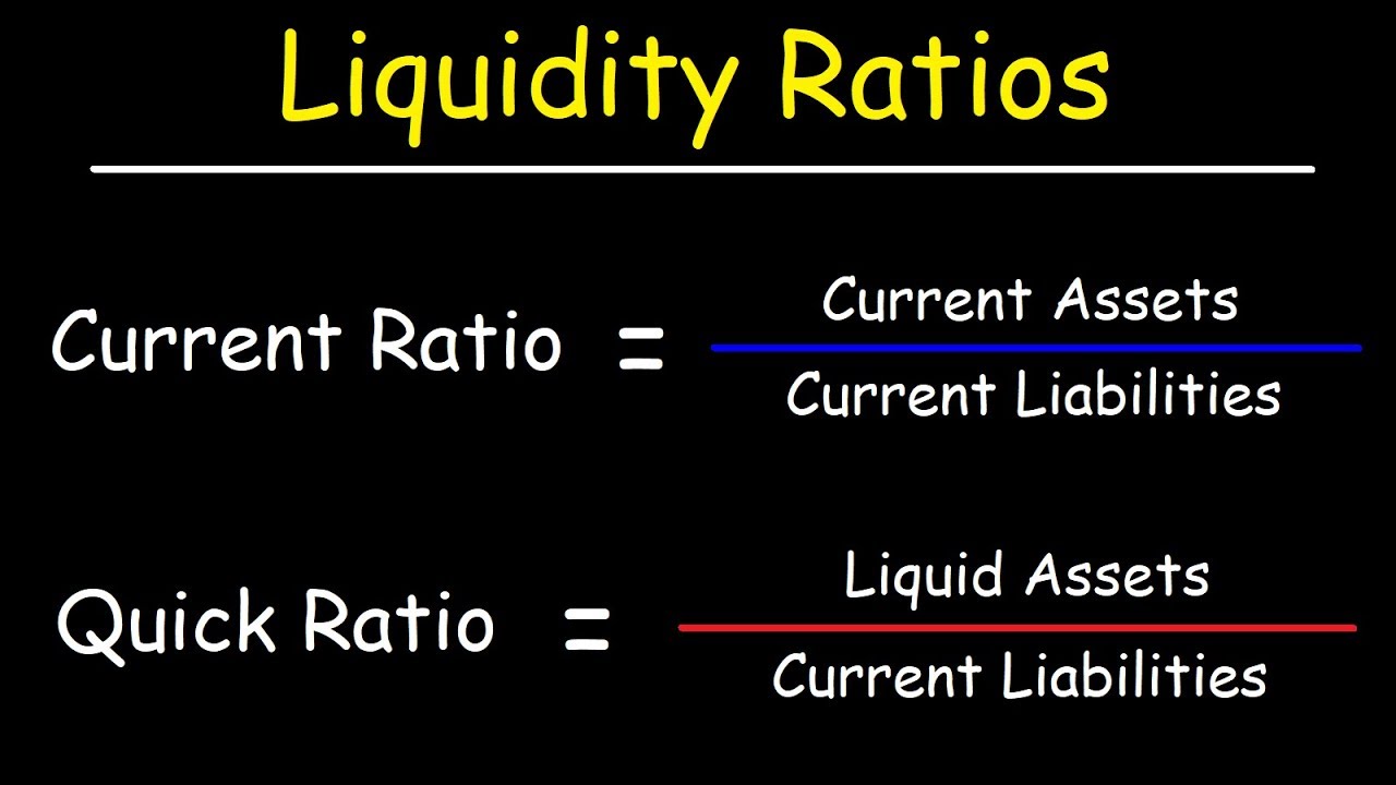 Liquidity Ratios - Current Ratio and Quick Ratio (Acid Test Ratio)