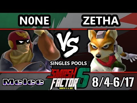 Smash Factor 6 SSBM - NONE (Captain Falcon) vs. Zetha (Fox) - Smash Melee