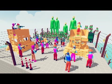 ZombieS 100 Units vs Army Soldier - Totally Accurate Battle Simulator TABS