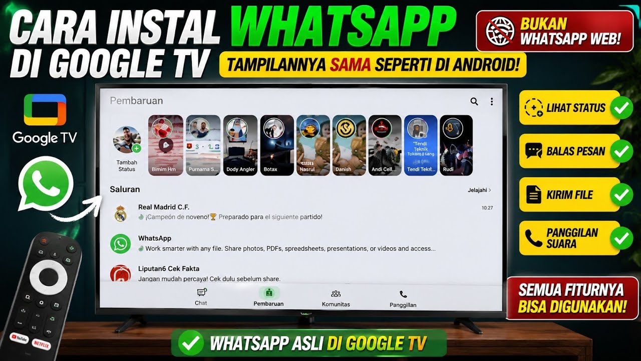 Cara Download dan Instal WhatsApp di Google TV ( Terbaru 2026 )