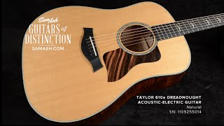 Video thumbnail for Taylor 610e Dreadnought (SN:1109255014) | Quicklook by Sam Ash Music