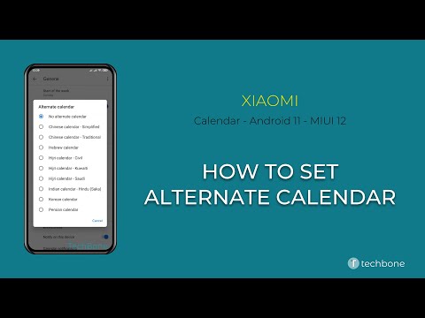 How to Set Alternate calendar - Xiaomi [Android 11 - MIUI 12]