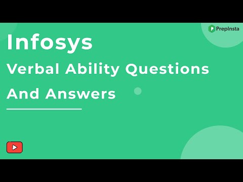Infosys Verbal Ability Questions and Answers