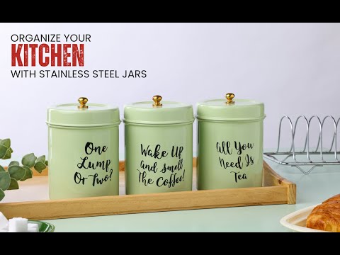 dudki Stainless Steel Tea Coffee Sugar Container 800 ml