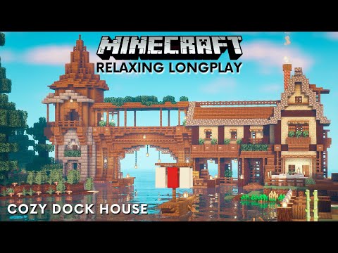 EPIC Cozy Dock House Build in Minecraft! (No Commentary)