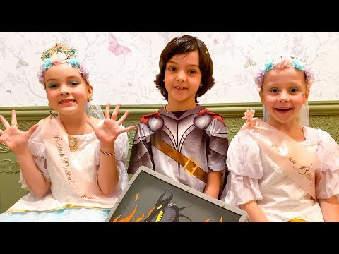 Настя, Алла-Виктория и Мартин в салоне для принцев и принцесс