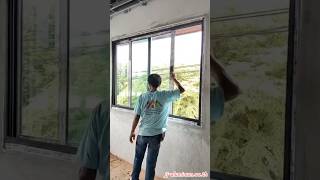 ชุดหน้าต่างบานเลื่อนสลับรวมมุ้งจีบ