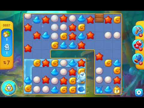 Fishdom Easy Level 9887 (with ingame lightning and firecracker boosters and Glove) @choraelmin