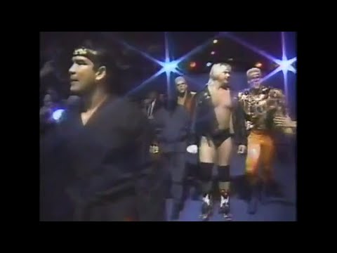 Sting, Windham, Steamboat, & Rhodes vs Dangerous Alliance   Saturday Night Feb 22nd, 1992