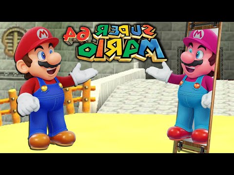 Super Mario 64 but the game is mirrored