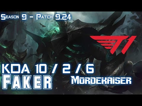 T1 Faker MORDEKAISER vs T1 Teddy KAI'SA ADC - Patch 9.24 KR Ranked