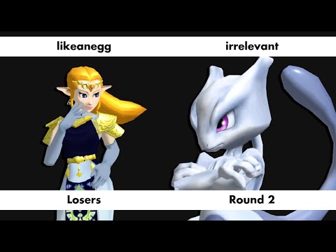 likeanegg (Zelda) vs irrelevant (Mewtwo) | Losers Round 2 | Moonwalk Monday #44 Melee Singles