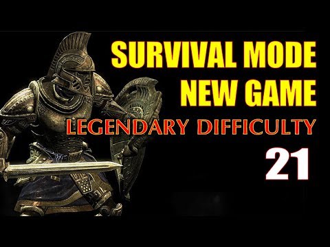 Skyrim SURVIVAL MODE Walkthrough Legendary #21 - Windhelm Biz, Journey to the Dwarven Storeroom