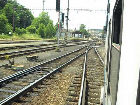 Příjezd pantografem 451.091 do Kralup nad Vltavou