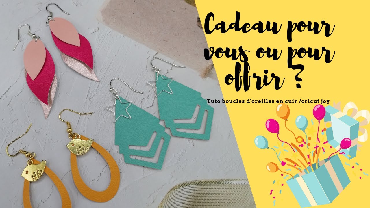 boucle d'oreilles en cuir
