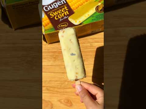 Trying Sweet Corn Ice Cream Bars 🌽👌 #corn #icecream #popsicle