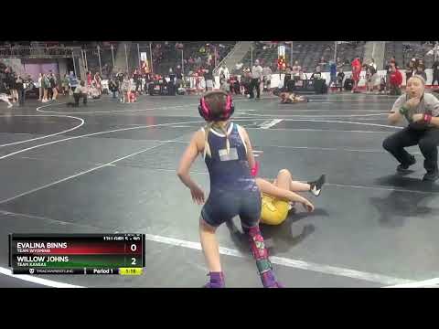 90 Lbs Quarterfinal - Willow Johns, Team Kansas Vs Evalina Binns, Team Wyoming 2606