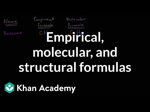 Empirical, molecular, and structural formulas | AP Chemistry | Khan Academy