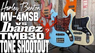 Video thumbnail for Harley Benton MV4-MSB vs Ibanez Talman TMB30 -Budget Short Scale Brawl - LowEndLobster Tone Shootout by LowEndLobster