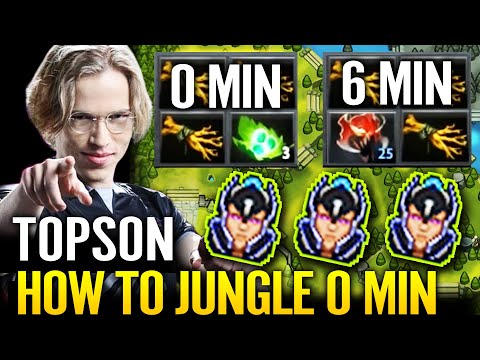 🔥 HOW TO JUNGLE 7.29 - TOPSON Luna 0min Jungle Farm 6min Mask Of Madness 200 IQ Dota 2 Pro Guide