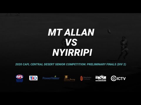 Mt Allan vs Nyirripi: Preliminary Final - 2020 TIO CAFL Central Desert Senior Competition (Div 2)