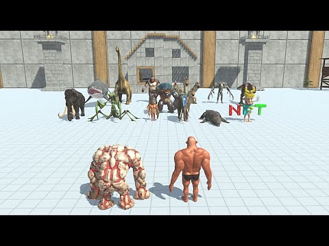 LAVA GOLEM WITH HILL GIANT VS BOSS - Animal Revolt Battle Simulator