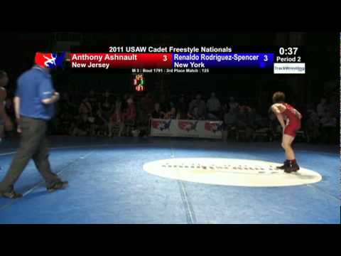 Cadet Freestyle 3rd 125 - Anthony Ashnault (NJ) vs. Renaldo Rodriguez-Spencer (NY)