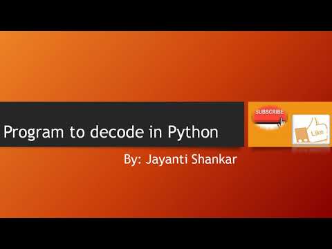 16 Program To Decode String In Python