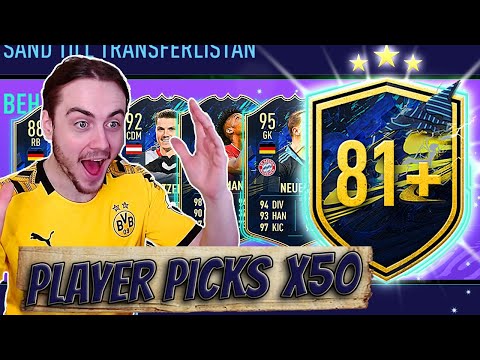 ÖPPNAR X50 SJUKA TOTS 81+ PLAYER PICKS PÅ MITT KONTO! 🔥🔥  - Fifa 21 svenska