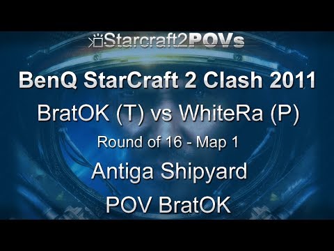 SC2 WoL - BenQ Clash 2011 - BratOK vs WhiteRa - Ro16 - Map 1 - Antiga Shipyard - BratOK