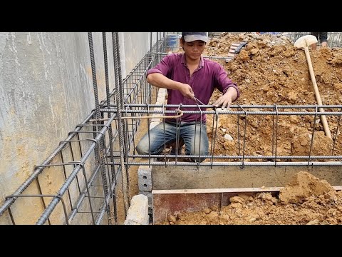 FULL VIDEO: 180 Days Build RCC Column Footing Concrete Construction Stone Foundation Works