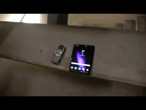 Dropping  iPhone 11 Pro Max vs Samsung Galaxy Fold & Nokia 3310 Down Spiral Staircase -