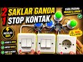 Cara Pasang Instalasi Listrik Rumah 2 Kabel 2 Saklar Ganda 1 Stop Kontak