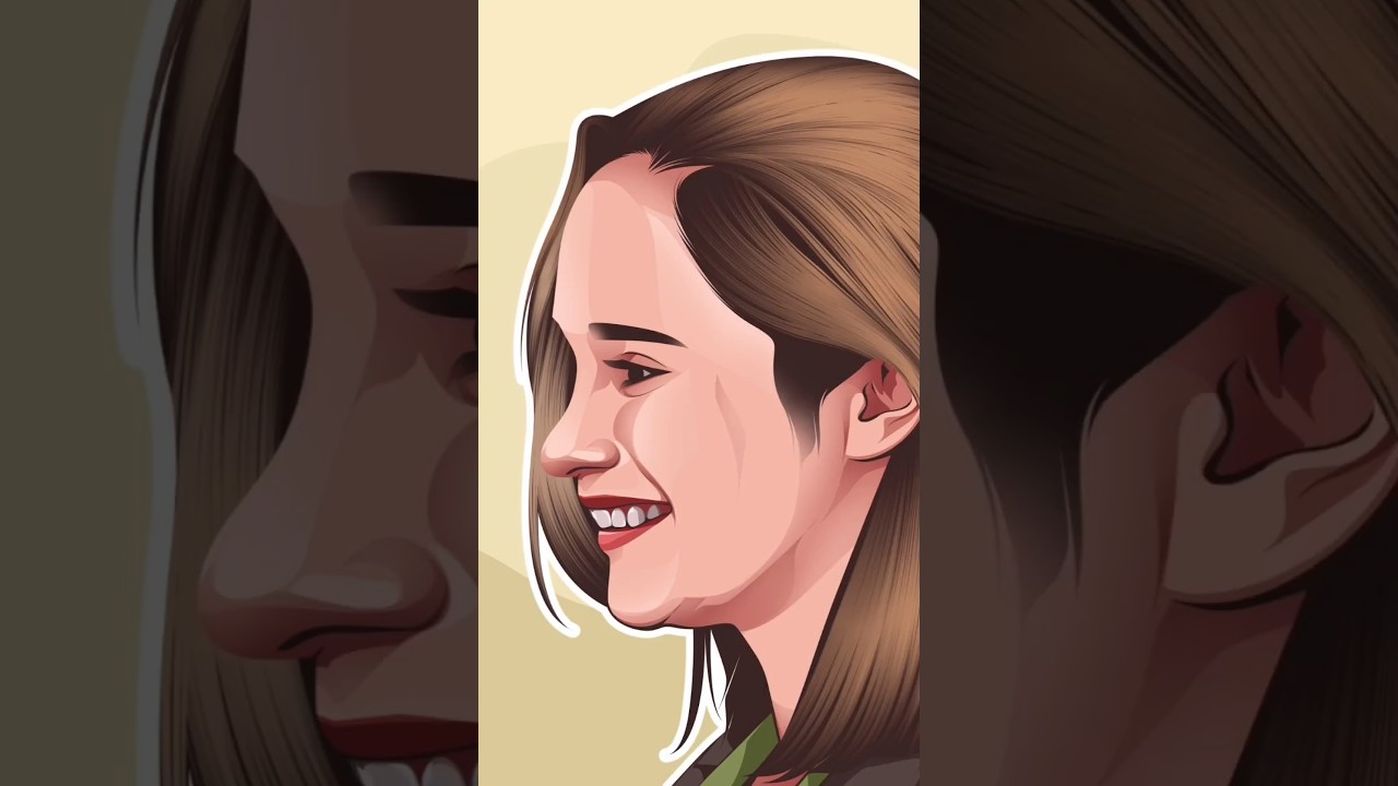 Beautiful Girl Vector Illustration #youtubeshorts #trendingreels #trendingshorts