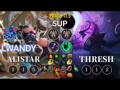 LNG lwandy Alistar vs Thresh Sup - KR Patch 11.5