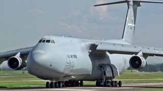 preview picture of video 'C-5 Galaxy taxiing & takeoff USAF Yokota AB ド迫力離陸 ギャラクシー 横田基地'
