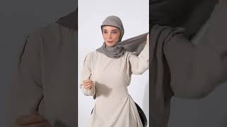 طرحة قطنية مع كاب- رمادي