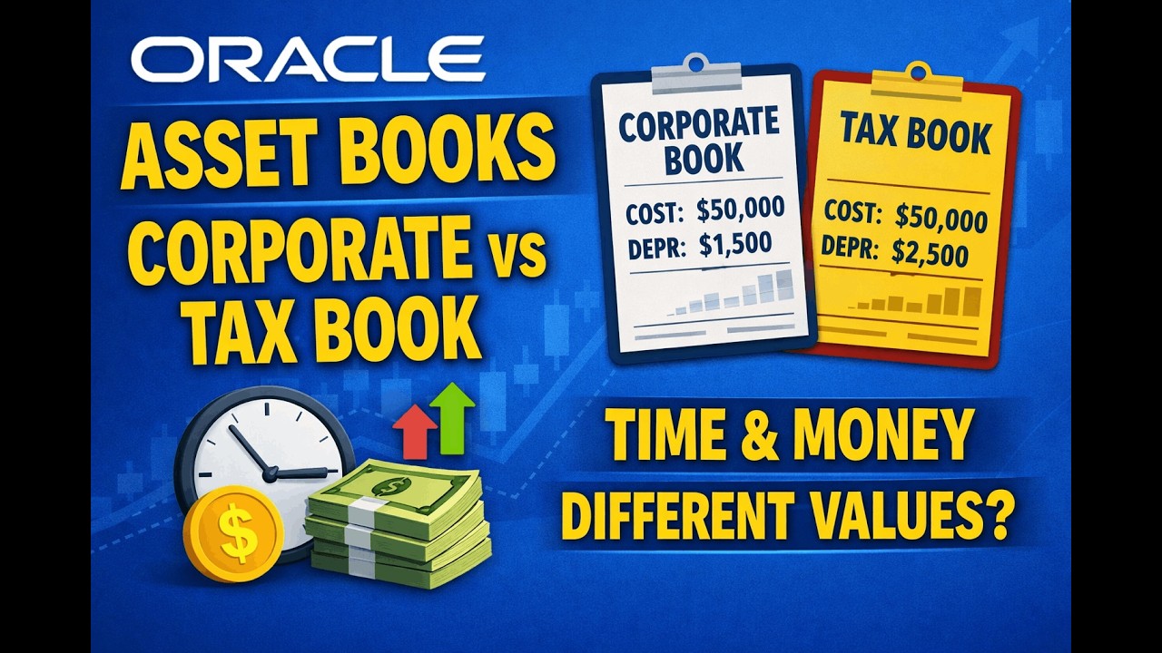 9.FA - Oracle Fusion Fixed Assets Asset Book Explained | Practical Demo – Corporate vs Tax Book