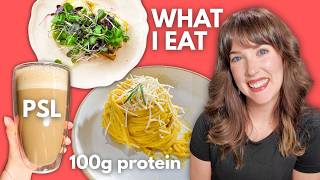 REALISTIC high protein vegan meals! 🌱 How I get 100g protein + my pumpkin spice latte recipe 🍁