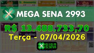 Resultado da Mega Sena 2993, Terça-feira, 07/04/2026