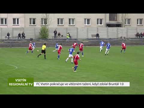 VSETÍN: FC Vsetín pokračuje ve vítězném tažení, když zdolal Bruntál 1:0