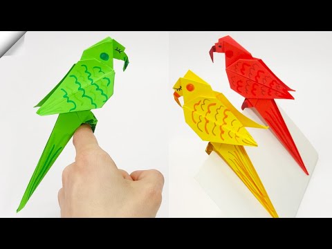 Origami paper PARROT How to make paper birds