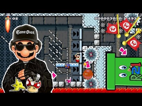 Nivel De laser4, Fritzef, P-ander y Psycrow4U ( Super Mario Maker)