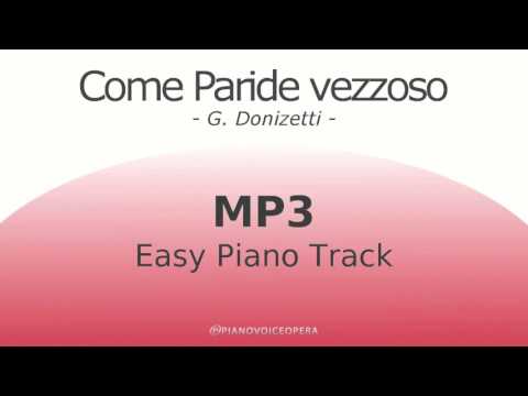 Come paride vezzoso Easy Piano Accompaniment