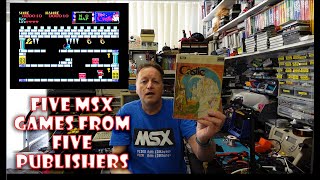 5 MSX Games from 5 Publishers (Spelunker, Champion Boulderdash, Ali Baba, Comic Bakery, The Castle)