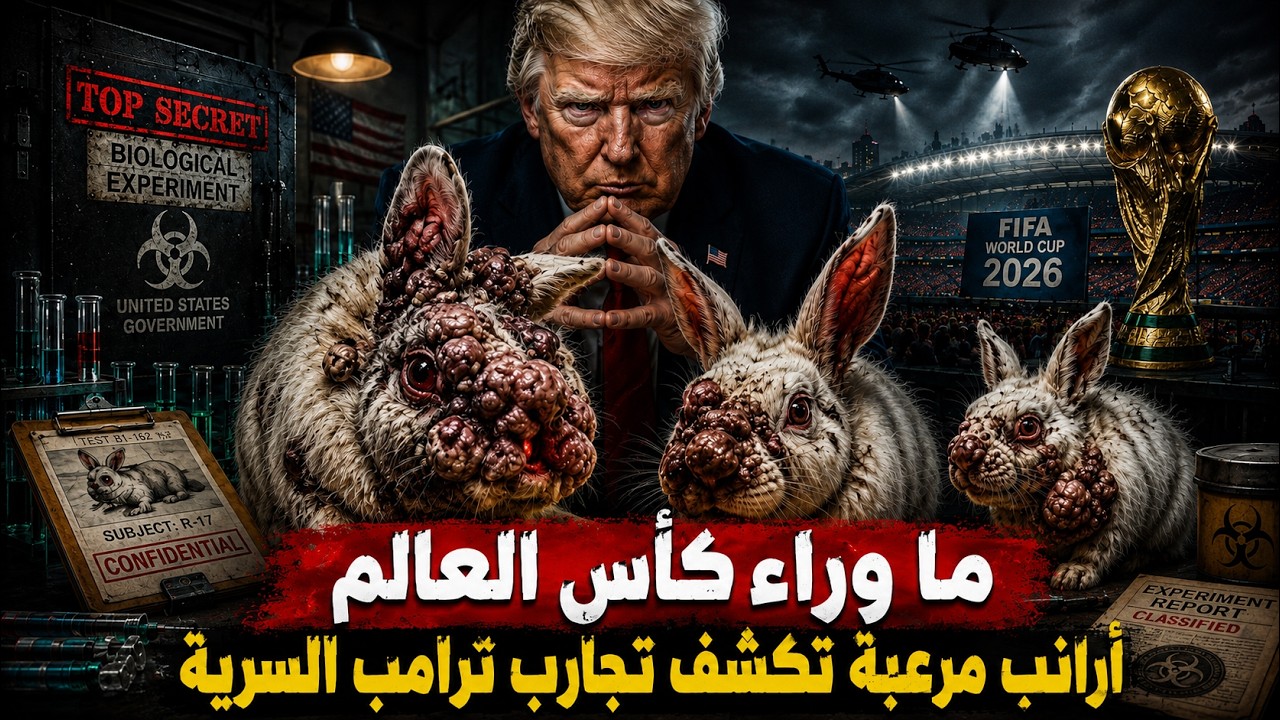 كأس العالم ستار امريكي لتجارب خفية .. أرانب مرعبة تكشف تجارب ترامب السرية !