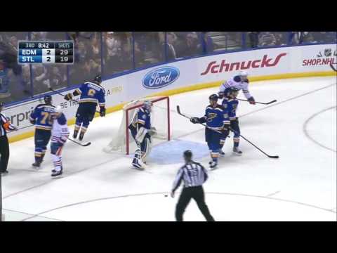 Hutton's big pad save Edmonton Oilers vs St. Louis Blues 19.12.2016