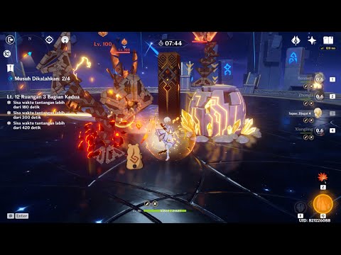 LUMINE Spam Burst + Zhongli Spyrall Abyss 2.1 Lantai 12-3 bag. kedua