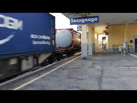 E 652 117 con merci containers e cisterne in transito a Secugnago (LO)